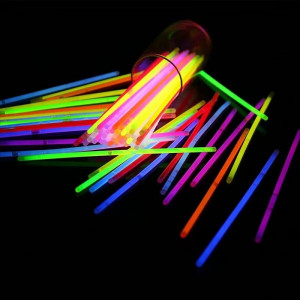 Betisoare bratari luminoase glow sticks, diverse culori, set 100 bucati culoare albastru - Img 5