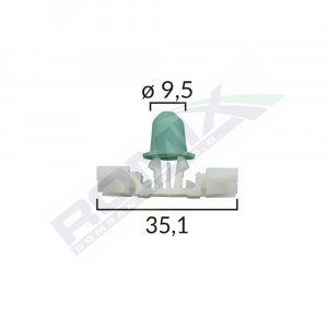 CLIPS FIXARE ELEMENTE EXTERIOARE PENTRU BMW - ALB SET 10 BUC - Img 1