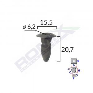 CLIPS FIXARE PENTRU GRUP VAG - NEGRU SET 10 BUC - Img 1