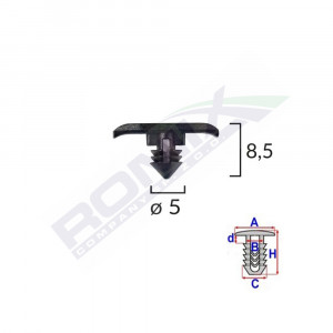 CLIPS FIXARE PROTECTIE MOTOR SI USI PENTRU GRUP VAG- NEGRU SET 10 BUC - Img 2