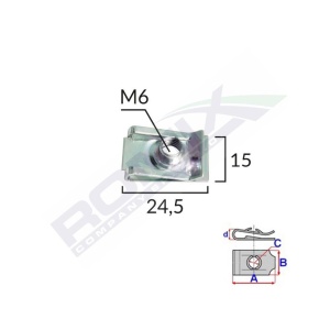 CLIPS METALIC FIXARE PENTRU AUDI/BMW SI UNIVERSAL SET 10 BUC - Img 3