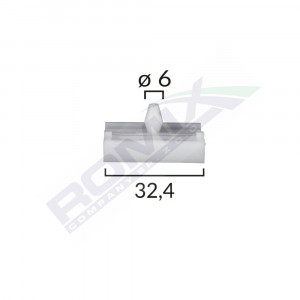 CLIPS PRAGURI BMW 6X24MM - GRI SET 10 BUC - Img 2
