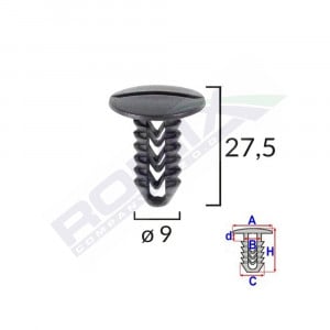 CLIPS TAPITERIE PENTRU FIAT SET 25 BUC - Img 2