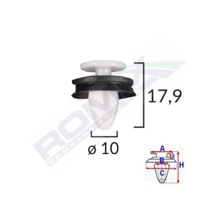 CLIPS TAPITERIE PEUGEOT 407/408 SET 10 BUC - Img 4