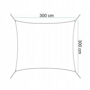Copertina protectie uv, parasolar 3x3 m, forma patrata, material impermeabil, bej - Img 7