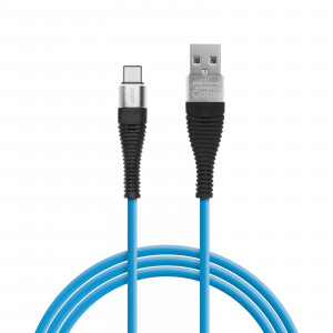 Delight - Cablu de date - USB Type C - înveliş siliconic, 4 culori, 1 m - Img 3