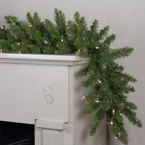 Ghirlanda decorativa din brad artificial, molid scandinav, lungime 5.4 m, verde natural, aspect bogat - Img 5