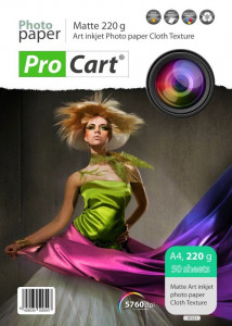 Hartie foto art a4 cu textura de material textil mata 220g - Img 3