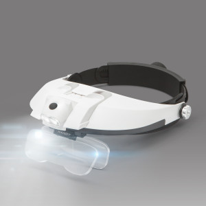 Lanternă de cap cu LED și lupă cu lentilă dublă - Img 2