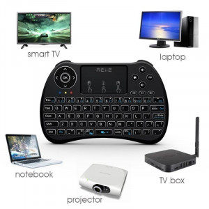 Mini tastatura iluminata, wireless cu touchpad, reiie h9+ - Img 1