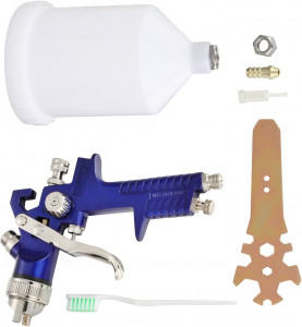 Pistol de vopsit cu aer comprimat, capacitate 600 ml, presiune reglabila, duza 1.4, recipient vopsea 10x15 cm - Img 2