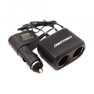 Priză dublă pentru încărcător auto, cu cablu + USB 1A - CARGUARD - Img 1