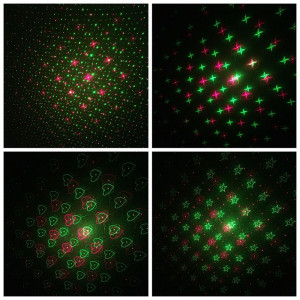 Proiector laser 6 figurine, proiectie rosu si verde, telecomanda, senzor sunet - Img 7