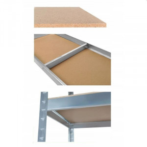 Raft metalic, 220x110x45 cm, 5 nivele, picioare antiderapante, greutate suportata 175 kg/polita - Img 3