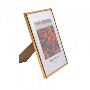 Rama foto a4, suport de birou, design elegant, aluminiu auriu si argintiu culoare auriu