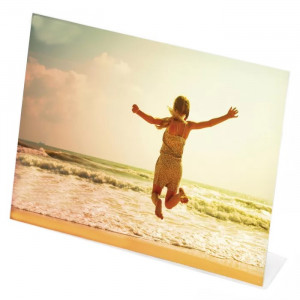 Rama foto plexiglas, format a4, landscape, suport de birou tip l transparent - Img 1