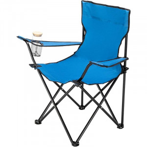 Scaun pliabil camping, manere, suport pahar, 50x82x80 cm - Img 5
