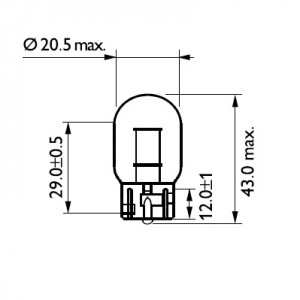 SET 2 BECURI FARA SOCLU 12V W21W W3X16d PHILIPS - Img 2
