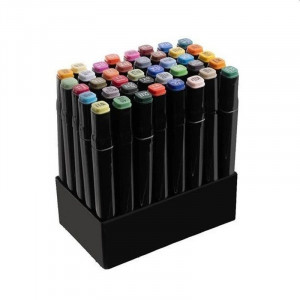 Set 40 markere multicolore cu 2 capete pentru scriere, geanta depozitare inclusa - Img 5