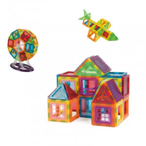 Set constructie magnetic, 106 piese, joc educativ si creativ, varsta 3+, procart - Img 15