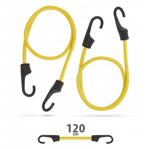 Set de cordeline de fixare profesionale - galben - 120 cm x 8 mm - 2 buc. / pachet - Img 1