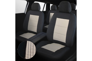 SET HUSE SCAUN PREMIUM LUX NEGRU-BEJ UMB3 - Img 1