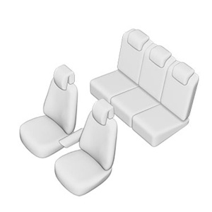 SET HUSE SCAUN VOLKSWAGEN PASSAT 2015- (BANCHETA FRACTIONATA) CU TETIERELE SPATE IN FORMA DE L - Img 9