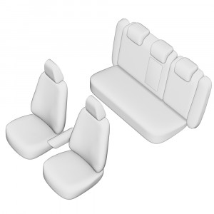 SET HUSE SCAUN VOLKSWAGEN PASSAT B5 SEDAN 1996-2004 (BANCHETA FRACTIONATA) CU TETIERELE SPATE IN FORMA DE L - Img 7