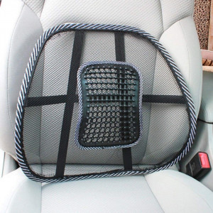 Suport lombar pentru scaun auto si de birou, zona de masaj, 39x39 cm, negru - Img 7