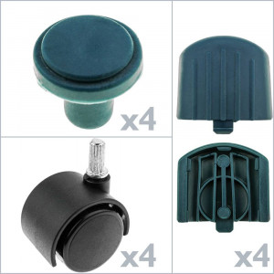 Suport mobil pentru unitate pc, ajustabil 8-25 cm, 4 roti pivotante, negru - Img 12