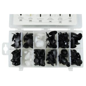TRUSA DE CLIPS DE PLASTIC - UNIVERSAL 128 PCS - Img 3