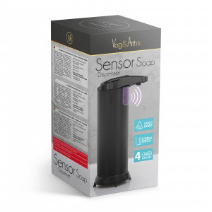 Vog und Arths - Dozator automat de săpun lichid - 220 ml- stand alone, cu baterie - negru mat - Img 5