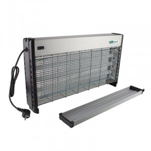 Aparat antiinsecte profesional uv 3x20w, raza 350 mp, antitantari, grilaj metalic, argintiu, procart® - Img 4