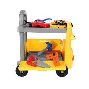 Banc de lucru pentru copii, forma autobuz, sunete, 38 accesorii multicolore - Img 7