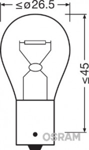 BEC CAMION 24V P21W ORIGINAL SET 10 BUC OSRAM - Img 2