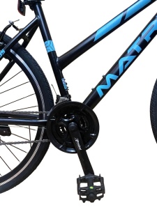 Bicicleta dama 700c hibrid, munte, oras, 21 viteze shimano, v-brake, cadru 17 inch aluminiu - Img 6