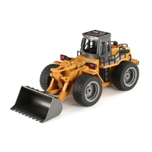 Buldozer cu telecomanda, lumina led, tractiune 4x4, rotire 360 grade, reincarcabil usb - Img 8