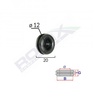 CAPAC CAUCIUC INCHIS UNIVERSAL DIAMETRU 12MM SET 5 BUC - Img 2