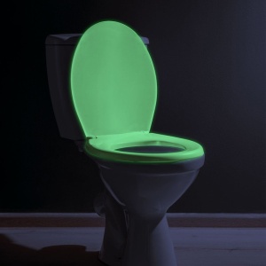 Capac de wc fosforescent, soft close, lumineaza verde in intuneric - Img 4