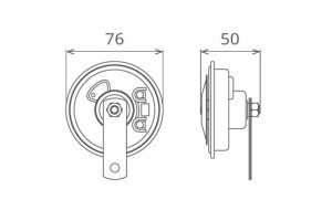 CLAXON ELECTROMAGNETIC 12V 3.5A TON INALT - Img 3