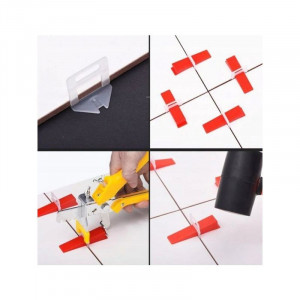 Cleme nivel placi gresie, 1 mm, set 100 bucati - Img 8