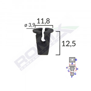 CLIPS FIXARE PENTRU GRUP VAG - NEGRU SET 10 BUC - Img 2