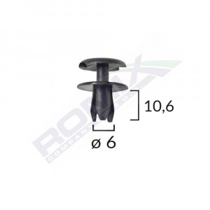 CLIPS FIXARE PENTRU OPEL 6X10.6MM - NEGRU SET 10 BUC - Img 1