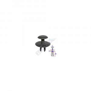 CLIPS FIXARE PRAG PENTRU GRUP VAG - NEGRU SET 10 BUC - Img 1