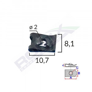 CLIPS FIXARE UNIVERSAL - NEGRU SET 25 BUC - Img 2