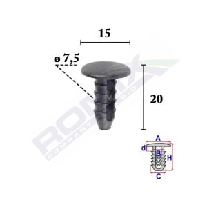 CLIPS TAPITERIE PENTRU PENTRU FIAT/LANCIA/ALFA ROMEO SET 25 BUC - Img 4