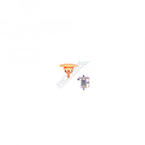 CLIPS TIP GARNITURA PENTRU HONDA 4.7X11.2MM - ORANGE SET 10 BUC - Img 2