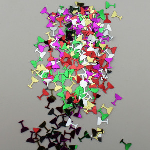 Confetti decor masa, in forma de pahar, multicolore, 26 grame, accesorii petrecere - Img 3