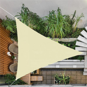 Copertina parasolar triunghiulara, inele prindere, 3x3x3 m, impermeabila 180g/mp - Img 2