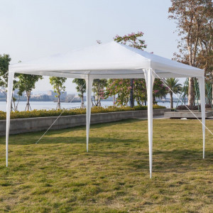 Cort pentru gradina 3x3 m, pavilion 3 pereti cu ferestre laterale, cadru de otel, impermeabil, 85g/mp - Img 10